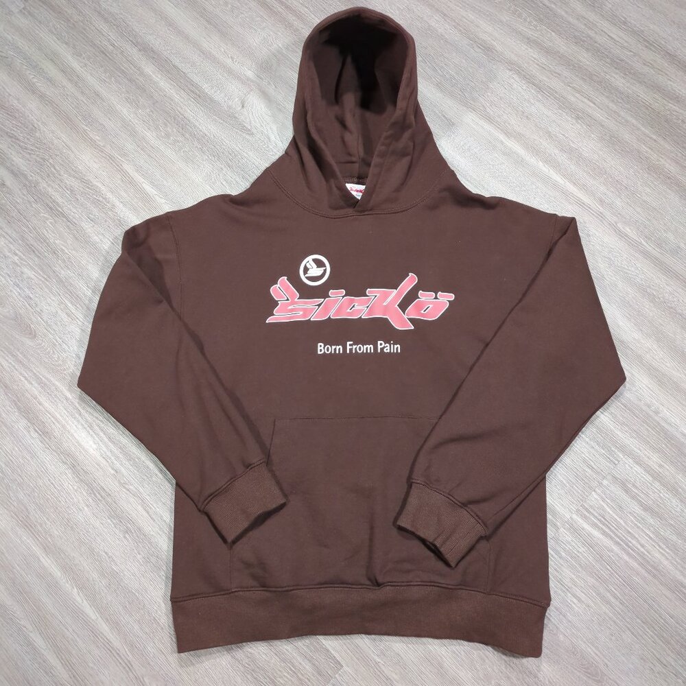 Ian Connor Sicko Hoodie Men's Medium Pullover Brown Born From Pain Made in USA